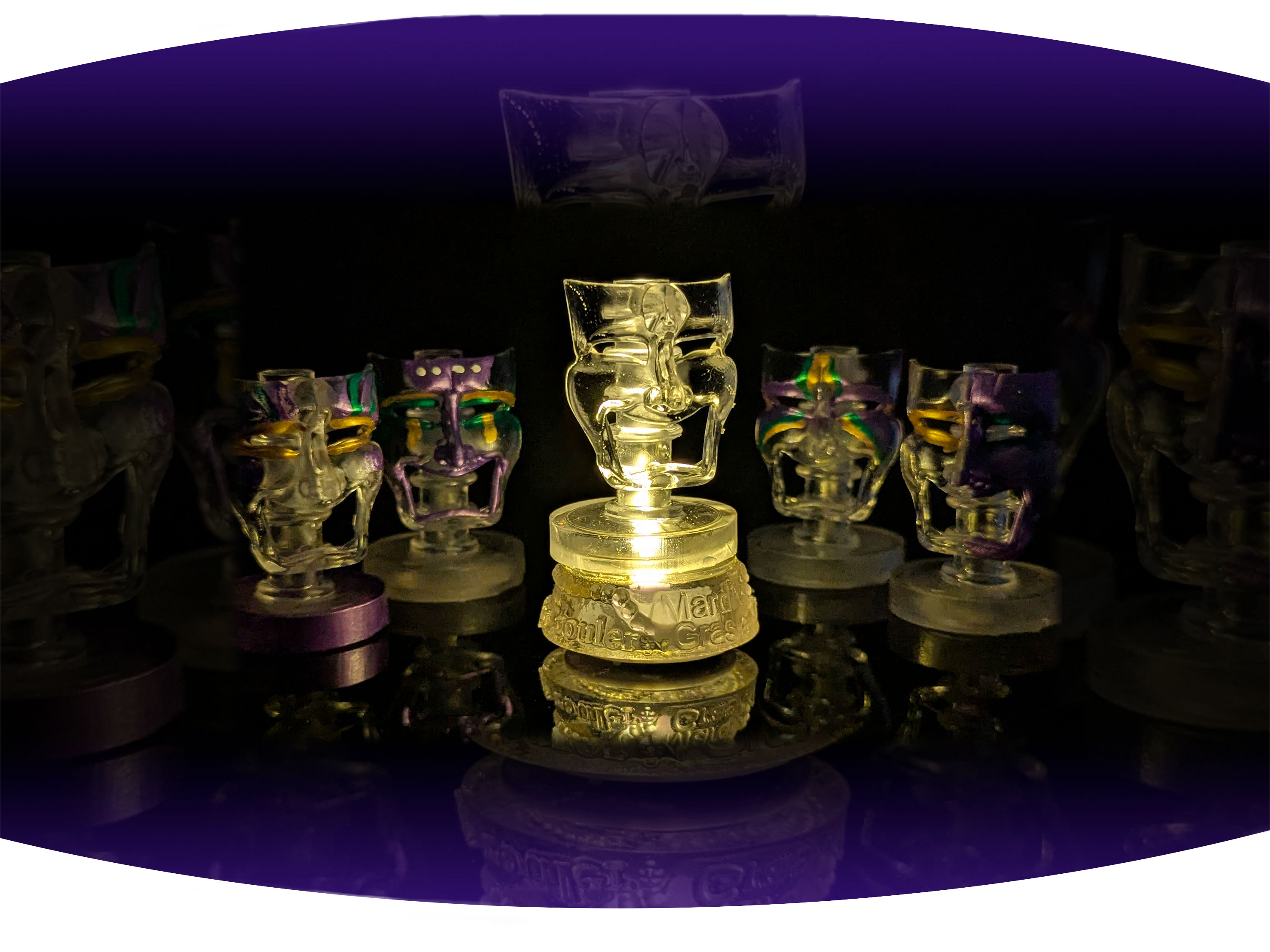 Close up of white screen printed  t-shirt with the black text Bywater with red stamp across it that says gentrified